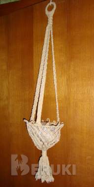 Шесть плетеных кашпо для цветов 3