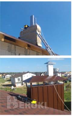 Обшив труб оцинковкой и цветным металлом 3