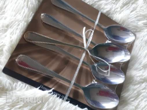 Ложки столовые набор 5 штук сталь кухонная с узоро 3