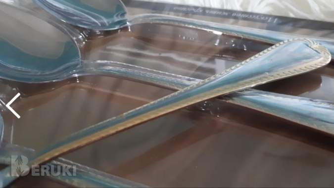 Ложки столовые набор 5 штук сталь кухонная с узоро 5