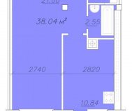 1-комнатная квартира в новом доме