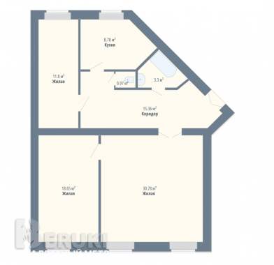 3-комнатная квартира 22