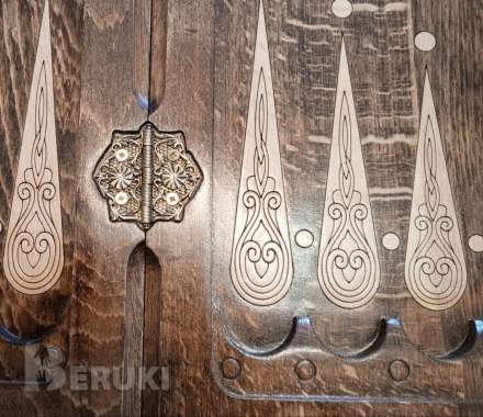 Подарочный набор нарды и шахматы ручной работы 3