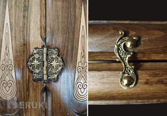 Подарочный набор нарды и шахматы ручной работы 4