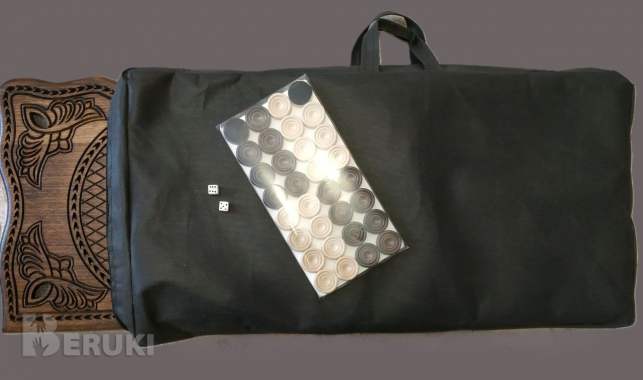 Подарочный набор нарды и шахматы ручной работы 6