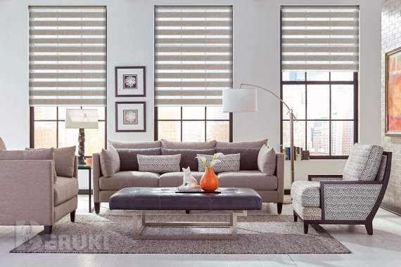 Рулонные и римские шторы, жалюзи, плиссе, москитные сетки, карнизы 0