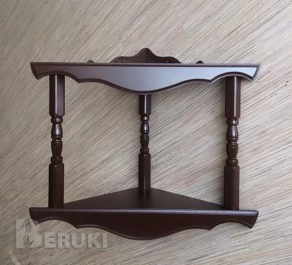 Полка для икон угловая двухъярусная 1