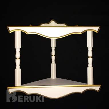 Полка для икон угловая двухъярусная 2