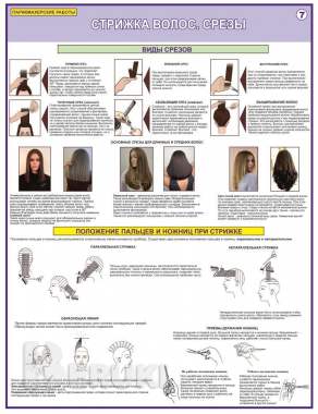 Парикмахерские работы. Учебные плакаты для колледжа 3