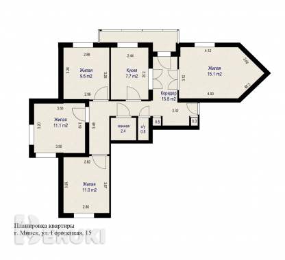 Продается 4-комнатная квартира 12