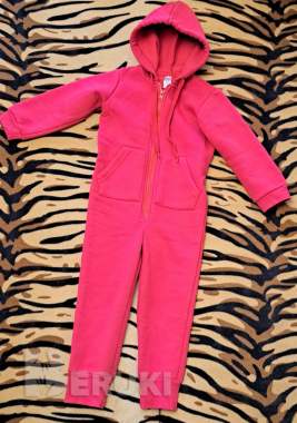 Комбинезон малиновый демисезонный, р. 104 (4-5лет), б. У 2