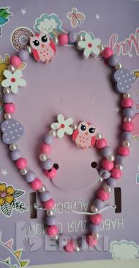 Комплект дет. Бижутерии совушка, новый 0