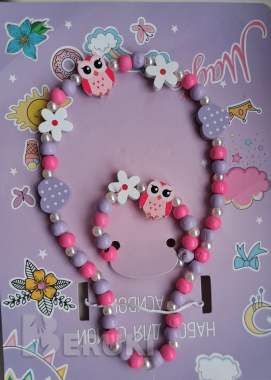 Комплект дет. Бижутерии совушка, новый 1