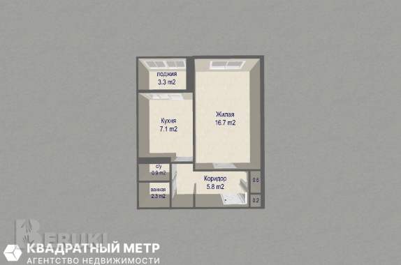 Продается 1к квартира, метро малиновка 22