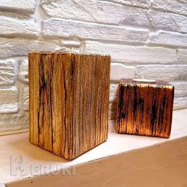 Стильные подсвечники из дерева. 0