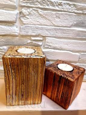 Стильные подсвечники из дерева. 3