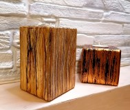 Стильные подсвечники из дерева. 